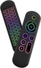 LUVI Air Mouse Remote Control, Wireless Mini Keyboard 2.4G & BT5.2 Motion Sensing Backlit Rechargeable, Compatible with