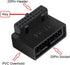 NFHK USB 3.0 20pin Male to Female Extension Adapter, Up & Down Angled 90 Degree Overmold