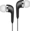 Black Wired Earbuds Headphones - in-Ear Noise Rejection Universal 3.5mm Stereo Sport Headset with Mic for School Gaming