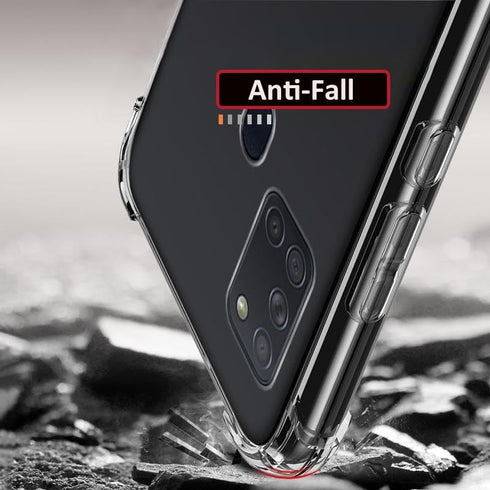 Samsung Galaxy A21S TPU Protective Cover, Transparent Soft Four Corners Case