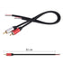 2Packs Speaker Wire RCA Audio Male Plug Jack Connector Adapter to Bare Wire for Amplifier, Receiver, Speakers