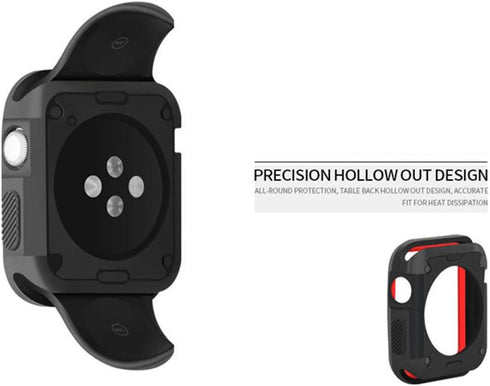 Compatible with Apple Watch SE, Series 6/5/4 44mm/40mm Case, Silicone Bumper Resistant Waterproof Protective Cover