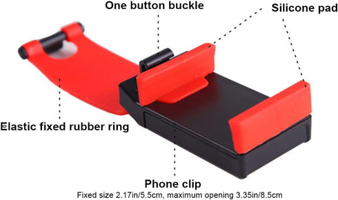 3 Pcs Adjustable Car Phone Holder Cradles, Universal Mobile Phone Mount for Car Steering Wheel