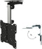 InstallerParts Folding TV Ceiling Mount, for 17 to 37 inch Flat Screen Display, Adjustable, Black