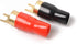 3 Pairs Copper Gold Plated 0 Gauge Spade Terminal Crimp Connectors Adapters Crimp Barrier Spades for Speaker Wire Cable Terminal Plug - 0GA (Red and Black) by Wakauto