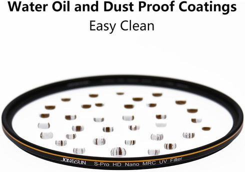 49mm UV Filter, S-Pro HD Nano MRC Ultraviolet Protection Filter, Multicoated, Ultra-Slim, Lens Cloth Kit