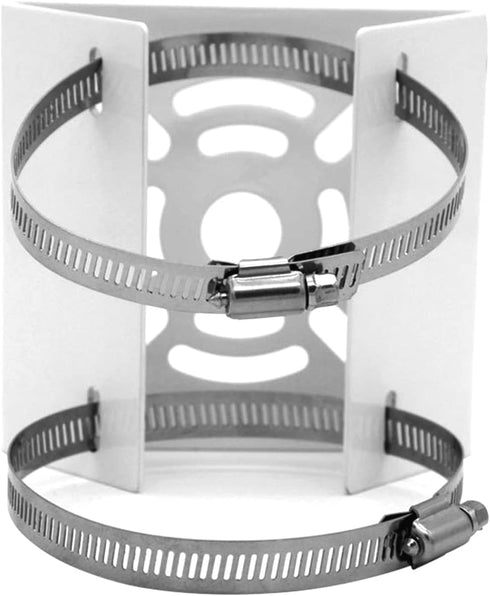 WiTi Universal Vertical Pole Mount for Security Camera, Solid Metal Bracket with Loops for CCTV Cameras (Small Size)