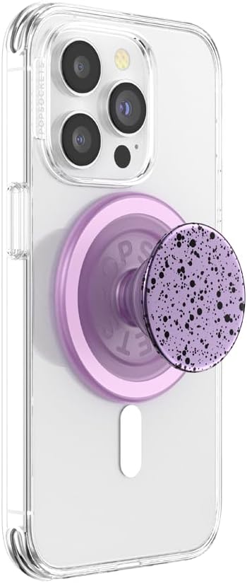 PopSockets Phone Grip with Expanding Kickstand, MagSafe Compatible, Adapter Ring Included, Sugar Plum Speckle