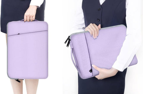 13 Inch Laptop Sleeve Case for MacBook Air/Pro, 13-13.3 inch Notebook Carrying Bag with Handle Pocket, Purple