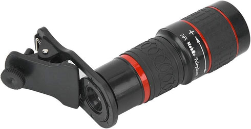 Zoom Lens for Cell Phone, 20X Long Focus Telephoto Lens with Clip for Smartphone Camera, Tablet PC
