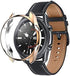 Compatible Samsung Galaxy Watch 3 Case 41MM 45MM, Soft Plated TPU Scratch-Resistant Protector Cover (Black, Clear)
