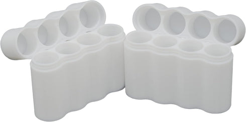 Slimline AA Battery Case, Soft Durable Material - Pack of 2 (Holds 4 Batteries)