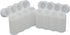 Slimline AA Battery Case, Soft Durable Material - Pack of 2 (Holds 4 Batteries)