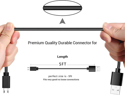 Wall Charger Cable Compatible with Cowin E7 Pro ANC SE7 E9 E8 SE8, Treblab XR500/XR700/PRO/Z2/HD7/N8/X5/Xfit