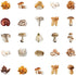 Mekycro 50 Pack Mushroom Vinyl Stickers PCS, Botanical Aesthetic Waterproof PET Die-Cut Fungi Sticker for Journal
