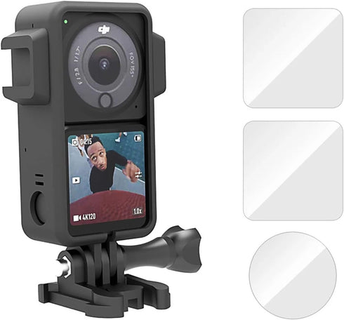 Action 2 Protective Frame with Hot Shoe Base, Anti-Drop Dust Protection Case Cover