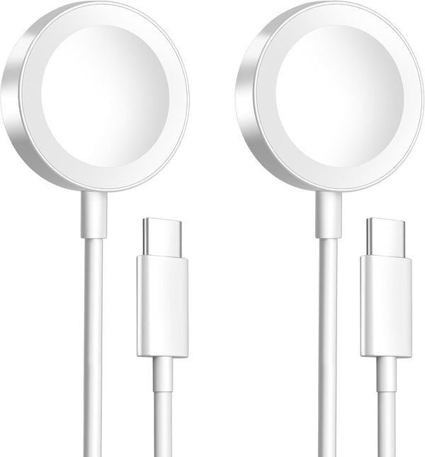 2 Pack Magnetic Charging Cable for Apple Watch Charger, USB C Port Wireless Coaxial Cables for iWatch Series (3.3FT)