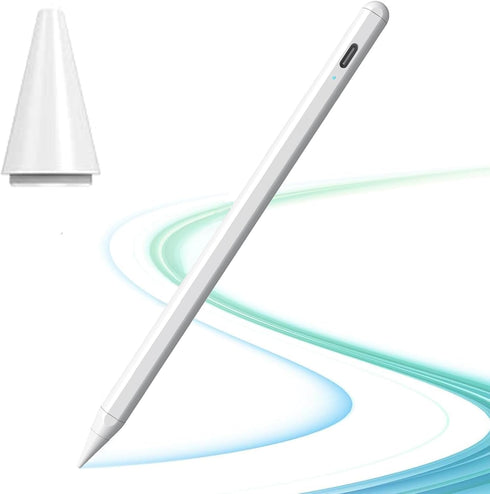 Stylus Pen for iPad, Compatible with iPad Air 3/4/5, Mini 5/6, Pro 11"/12.9", Palm Rejection & Tilt Sensitivity (White)