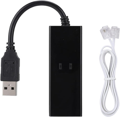 RJ11 to USB Adapter, Fax Modem USB Windows 10, External Dial Up Voice Fax Data Modem for Win7/Win8/Win10