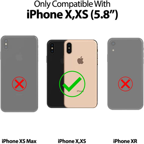 GOOSPERY Magnetic Secure Bumper Case Compatible with iPhone Xs / X, Card Holder Wallet Case with Easy Magnet Closure