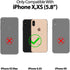 GOOSPERY Magnetic Secure Bumper Case for iPhone Xs/X, Card Holder Wallet, Dual Layer Protection with Sticky Mirror