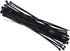 Heyiarbeit Cable Zip Ties, 200mm Long Eco-Friendly Nylon Plastic Black Wire Tie Wraps for Home Office, 100pcs