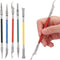 5pcs Dual Ends Metal Spudger Set, Professional Pry Opening Tools, Mainboard Chip Disassemble Kit for Mobile Phone