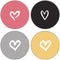Junddla Multi-Function Cell Phone Stand, Black Yellow Pink White Heart Expanding Stand Grip