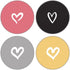Junddla Multi-Function Cell Phone Stand, Black Yellow Pink White Heart Expanding Stand Grip
