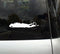 Applicable Pun Long Island Shape Decal 8 Inch White Vinyl Sticker for Car, Laptop, Glass, and More
