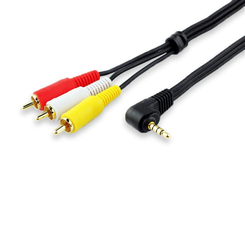 HTTX 3.5mm 3 90 4 5-Feet Male Audio Stereo Jack to RCA Female AV Camcorder Adapter Connector Extension Cable Degree