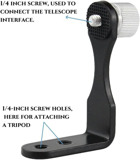 Universal Binocular Tripod Adapter, Metal Mount Bracket for Connecting Binoculars to Tripod, 1/4"-20 Socket