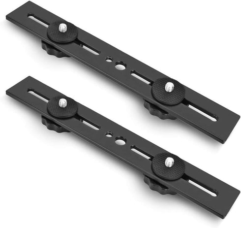 UTEBIT 8 inch Flash Bracket, Dual Camera Mount Extension Bar with 1/4 Screw Hot Shoe, Tripod Mount for DSLR, 2 Packs