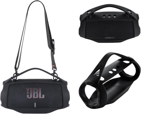 Silicone Cover Case for JBL Xtreme 4 Portable Bluetooth Speaker, Waterproof Soft Skin Protective Case - Black