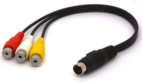 GLHONG 4 3 Pin S-Video to RCA Female TV Adapter Cable Conversion Cord for TV PC Computer Video AV Projector
