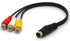 GLHONG 4 3 Pin S-Video to RCA Female TV Adapter Cable Conversion Cord for TV PC Computer Video AV Projector