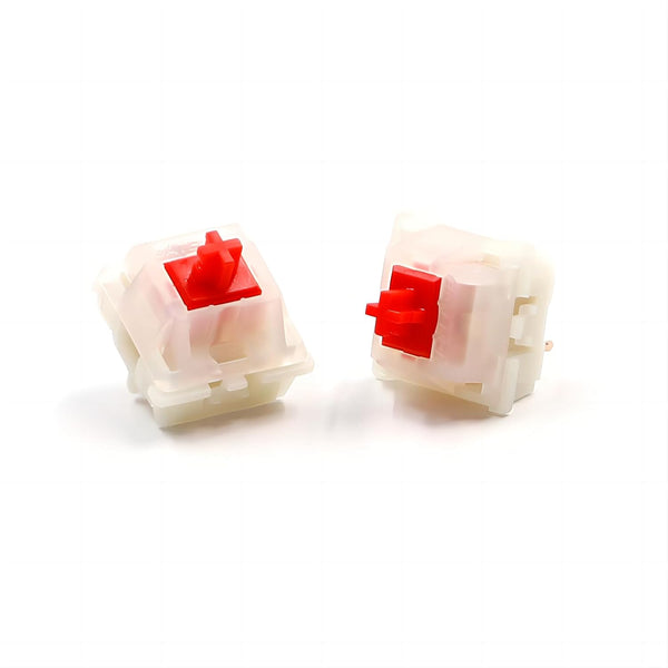 Gateron Milky Red Switches for Mechanical Keyboard, Silent Tactile 5 Pin Milky Yellow Linear Switches 45gf