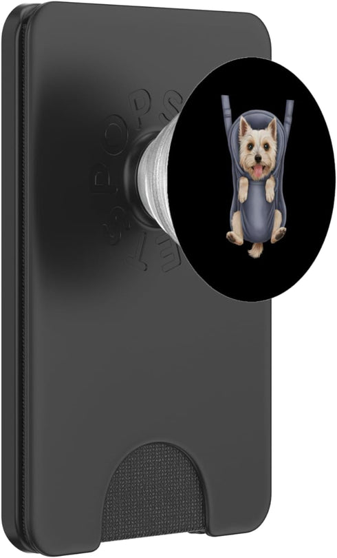 Yorkshire Terrier Puppy Lover PS Funny Yorkshire Terrier Puppy In A Baby Carrier. Dog Lover PopSockets PopWallet