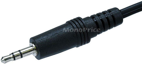 Monoprice Audio/Stereo Cable - 3.5mm TRS Plug to Dual RCA Plug, 6 Feet, Black for Mp3 Player/Phone Headphone Output