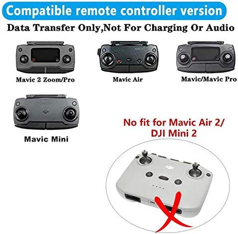 Hanatora 8.14 Inch Micro AB to Standard Micro USB Remote Controller Cable for DJI Mavic Mini, Mini SE, Mavic 2 Pro/Zoom