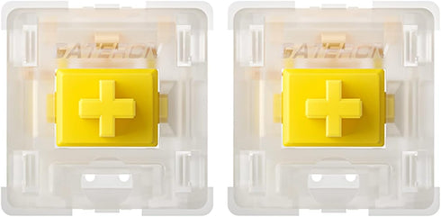 kutethy Gateron Milky Yellow Pro V2 Switches, Pre-lubed Linear 5 pin for All MX Mechanical Keyboard (90PCS, Milky