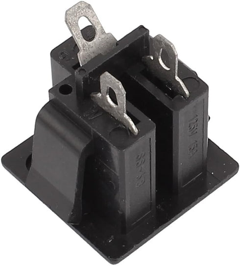 uxcell 5 Pcs AC 125V US Outlet Panel Mount Power Rewiring Socket, Black