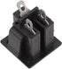 uxcell 5 Pcs AC 125V US Outlet Panel Mount Power Rewiring Socket, Black