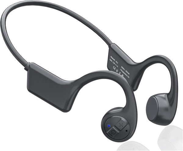 Bone Conduction Headphones with 12 Hours Playtime, Bluetooth 5.3, IP55 Sweatproof, Built-in Mic for Running Cycling