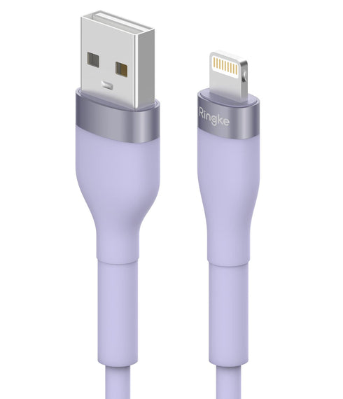 Ringke USB A to Lightning Charger Cable (1.2M / 3.94 FT) for High Speed Data Transfer, Fast Charging, Compatible with