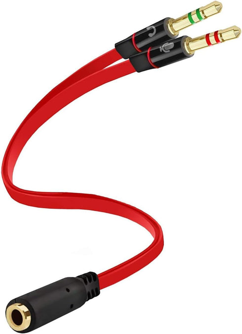 Yxflz Headphone Splitter 3.5mm, Audio Splitter 2 Female to 1 Male, Y Splitters