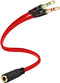 Yxflz Headphone Splitter 3.5mm, Audio Splitter 2 Female to 1 Male, Y Splitters