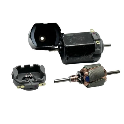 FTMSZLHYL 1PCS 6V-24V 130 12V Motor Double Shaft Motor Pentode Slotted Rotor Strong Magnetic High Speed Carbon Brush