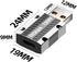 USB C Female to USB Male Adapter, Zinc Alloy Double-Sided USB A to Type C with 10Gbps Data Transfer & PD100W