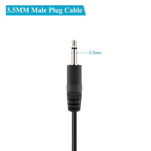 Fancasee 2 Pack Replacement 3.5mm Male Plug to Bare Wire for Audio Cable Repair